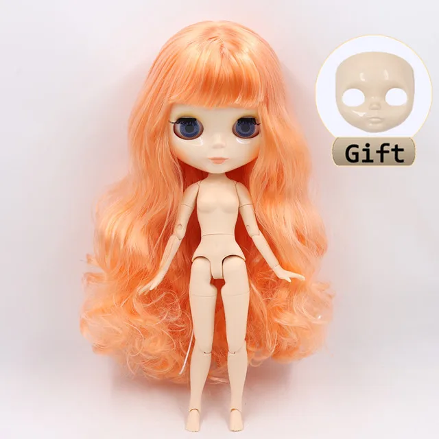 Ледяная фабрика Blyth кукла 1/6 индивидуальные обнаженные тела с белой кожей, глянцевое лицо, девочка подарок, игрушка - Цвет: BL2023 a