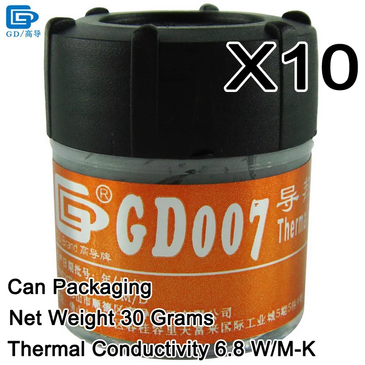 GD007 теплоотвод соединение термопаста силиконовый пластырь высокого класса, содержащий SSY1 SY1 SY3 SY7 SY15 SY30 BX3 CN30 CN150 - Цвет лезвия: GD007-CN30 10 Pieces