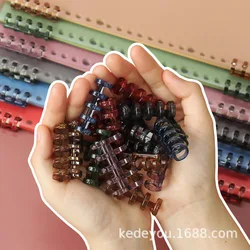 Fournitures de reliure de bureau, 5 trous, anneau de reliure à feuilles mobiles, bande de reliure en plastique segmentée, anneau de reliure universel 