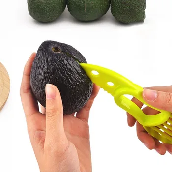 

Avocado Knife Kitcehn Fruit Separation Three-In-One Multi-Function Spoon Scoop Plastic Special Fruit Cutter