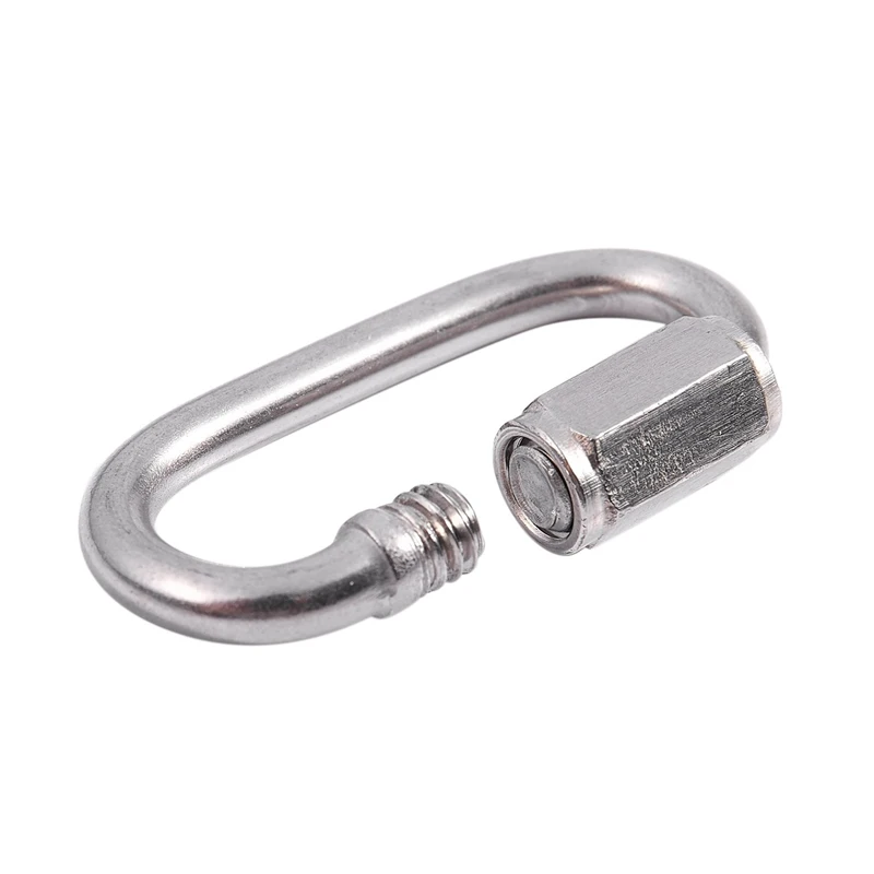 

Stainless Steel Screw Gate Rock Lock Climbing Gear Carabiner 4MM