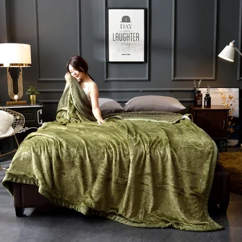 

Super Comfortable Soft Solid color Blanket flower Pattern Floral Thicken Blanket Thrown On The Sofa / Bed / Travel Breathable