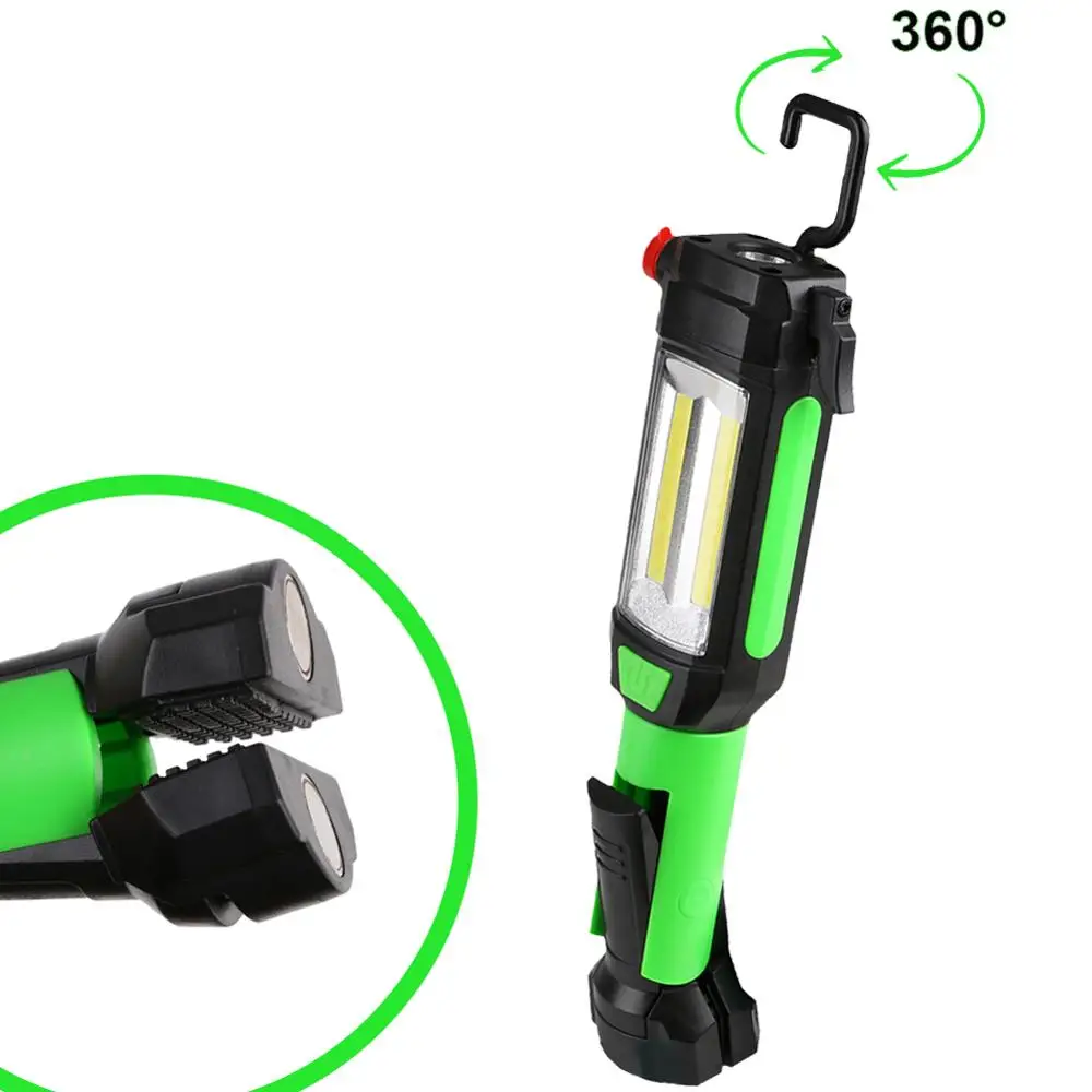 2 In 1 LED Flashlight USB Rechargeable Torch With Seat Belt Cutter Glass Window Breaker Magnetic Flashlight Emergency Tool