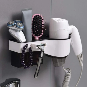

Adhesive Hair Dryer Holder No Drilling Wall Mount Hair Care Styling Tool Organizer Storage for Blow Dryer Curling Wand Straighte