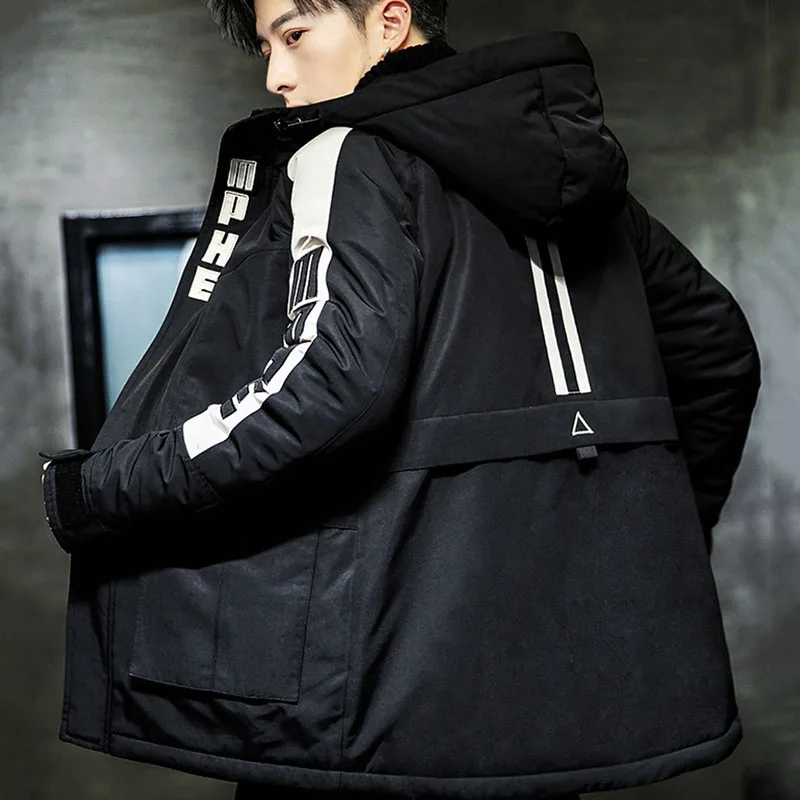 Promo 2019 Winter Jacket Men Mid-length Thick Parkas High Quality Male Outdoor Sports Hooded Coat Bomber Jackets Plus Size Clothes