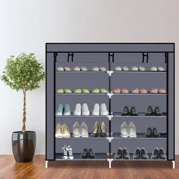 

6 Tiers Non-Woven Fabric Dustproof Shoe Rack Storage Organizer Cover Cabinet Shelf Household Organizer