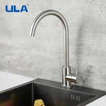 ULA 360 Grad Drehen Küche Tap Edelstahl Küche Wasserhahn Waschbecken Wasserhahn Einzigen Loch Einzigen Griff Küche Wasser Mischer