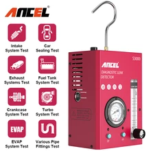ANCEL S3000 – générateur de fumée de voiture, détecteur de fuite de fumée pour tuyaux de voiture, localisateur de fuite de gaz EVAP pour automobile