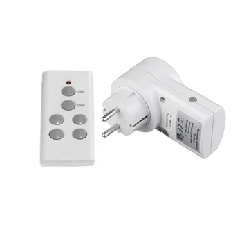 

1 EU Plug Wireless Remote Control Power Outlet Light Switch Socket 1 Remote EU Plug Newest High Quality