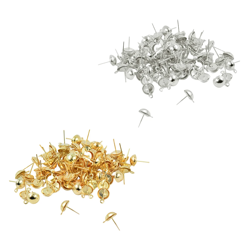 200x DIY Earring Making Findings Ear Stud Earrings Blanks Base Settings Crafts Supply Unique Yourself 15 x 9 mm