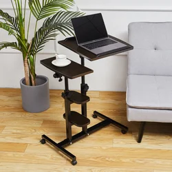 Organisateur De Bureau en bois noir pour ordinateur, étagère De chevet, support De Bureau pour ordinateur portable, Meubles De maison OF50CC 