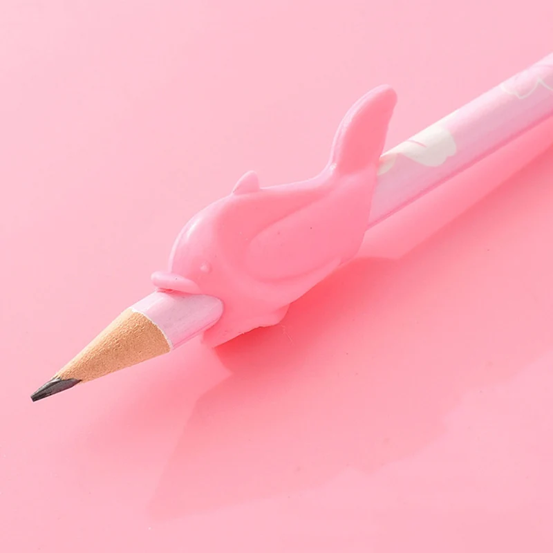 Милый набор карандашей Kawaii с ластиком, точилка для карандашей, держатель для ручек для детей, школьные канцелярские принадлежности, 6 шт., подарочный набор