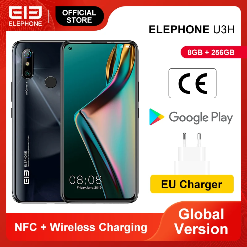 RUB12000 1000 CODE:GALKIN1000 В наличии ELEPHONE U3H смартфон 8 Гб 256 ГБ Восьмиядерный Helio P70 6 53 &quotFHD +