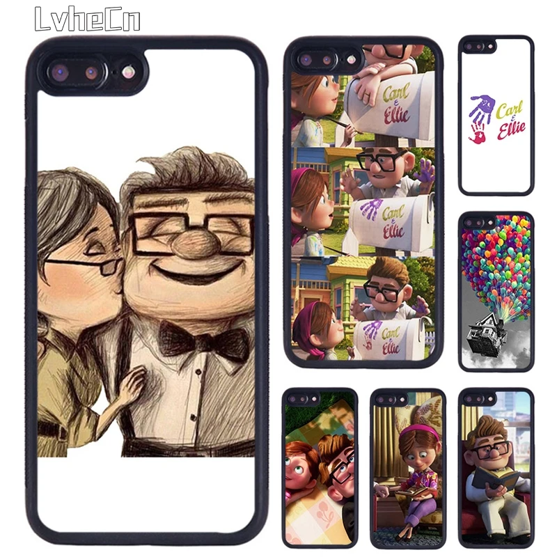 LvheCn up Чехол для телефона Карл и Элли влюбленная пара iPhone 5 6S 7 8 Plus 11 12 Pro X XR XS Max Samsung