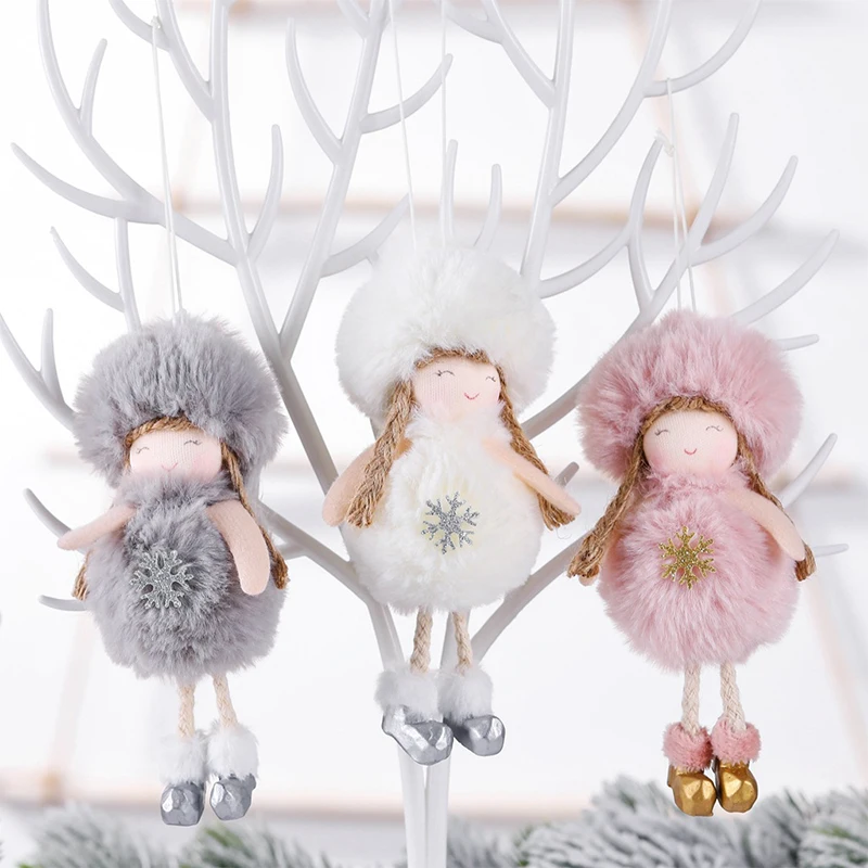 Decoración Feliz Navidad para el hogar muñeco de Ángel de felpa adornos colgantes Navidad árbol decoración regalo de Navidad Año Nuevo Gran oferta|Colgantes y adornos en forma de gota| - AliExpress