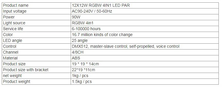 8 единиц 12*12 Вт лампы с дистанционным 12x12 Вт светодио дный Par фары RGBW 4in1 без каблука par светодио дный dmx512 disco огни профессиональный этап dj