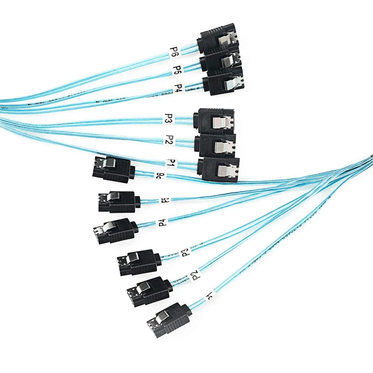 SATA 6Gbps HDD Splitter Cable - 4/6 Pcs/set, 7 Pin to 7 Pin SAS Cable, Ideal for Servers Description Image.This Product Can Be Found With The Tag Names Computer Cables Connecting, Computer Peripherals, PC Hardware Cables Adapters, Pcs set sata to sata cable