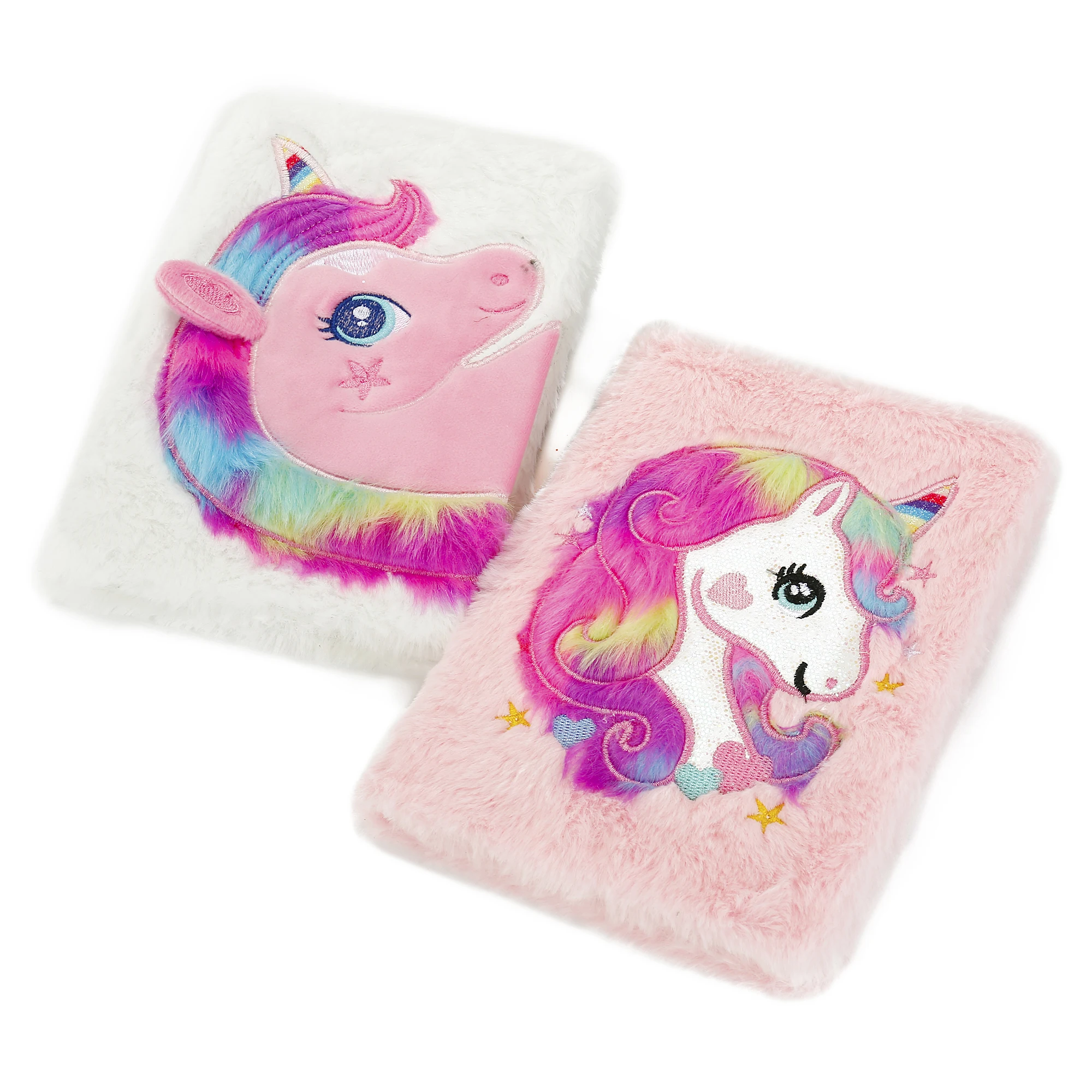 Diary-Book Notebook Kawaii Hardcover Cartoon School Planner Fur Student Stationery Unicorn-Lined