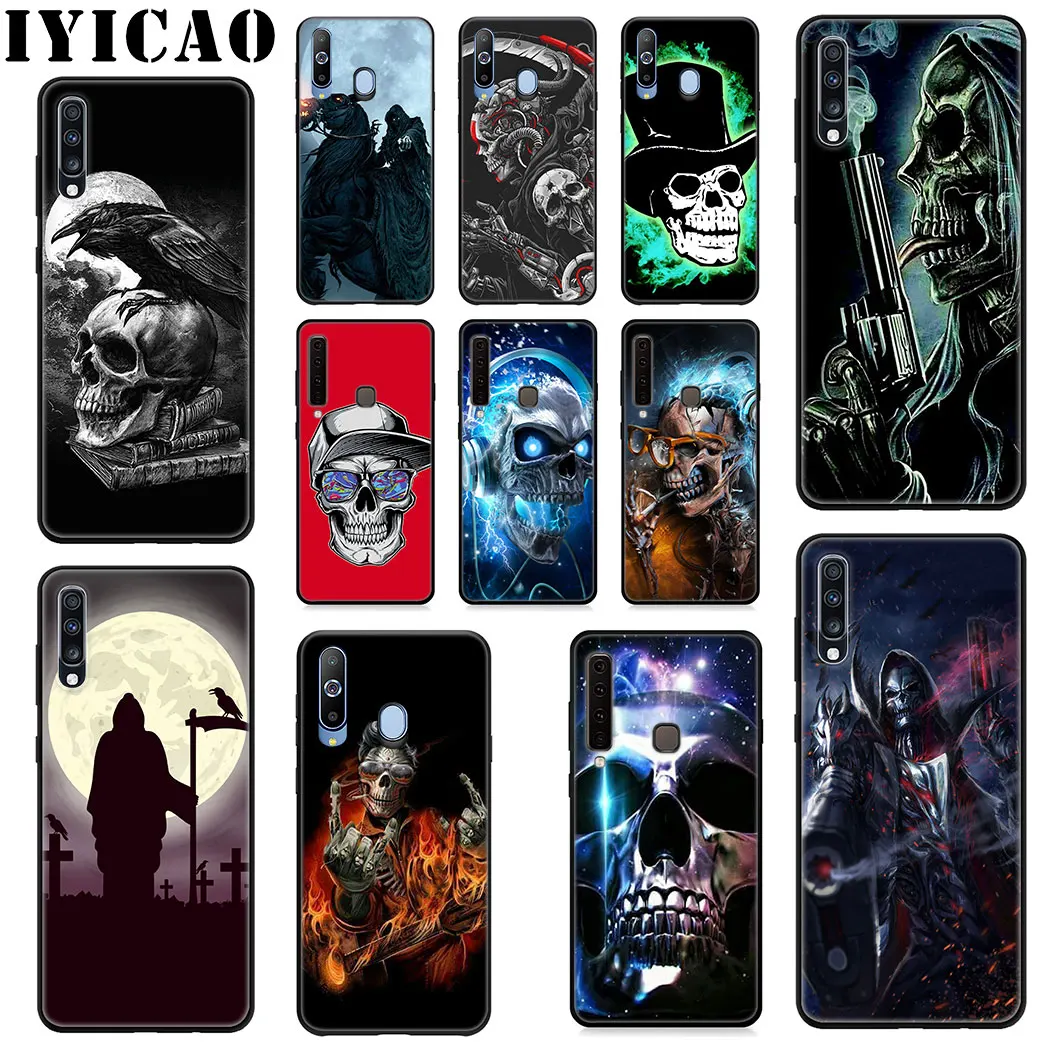 IYICAO Grim Reaper Skull Skeleton Soft Case for Samsung Galaxy A9 A8 A7 A6 2018 Plus A3 A5 2016 2017 J6 Phone | Мобильные телефоны