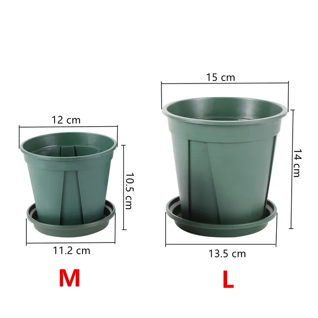 2Pcs Rooting Control Flower Pot With Tray Thickened Succulent Planting Breathable Pot Home Garden Seeding Nursery Container 3
