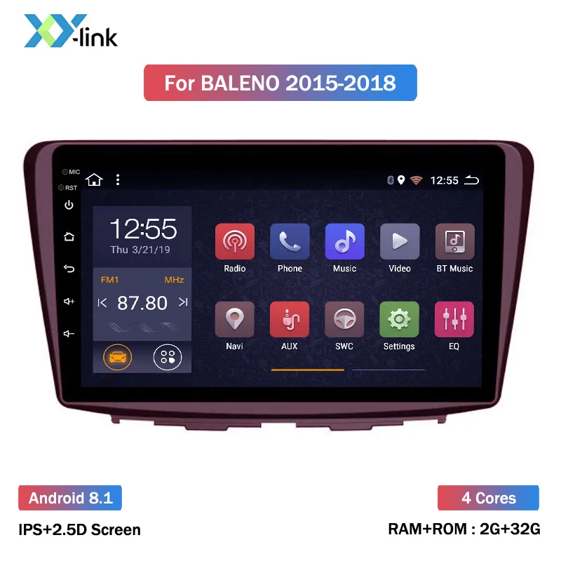 4 CORES 2G RAM Android 8,1 мультимедийный плеер для Suzuki Baleno автомобильный Радио Gps навигация Восьмиядерный головное устройство Dvd стерео - Цвет: 4 CORES 2G RAM