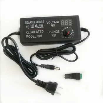 

Adjustable AC to DC 3V-24V 2A Universal adapter with display screen voltage Regulated power supply adatpor