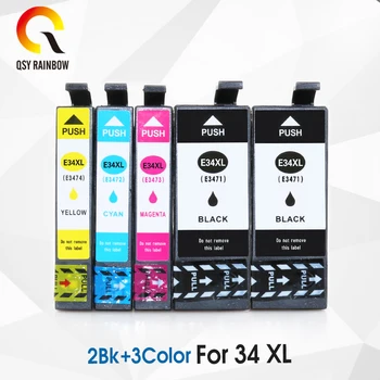 

5pcs Quality Compatible Ink Cartridge For 34XL T3471 - T3474 , For Epson WorkForce Pro WF-3720DWF / 3725DWF printer