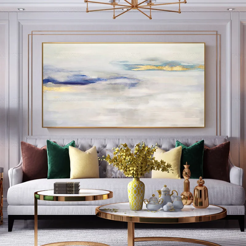 

Hand-painted Abstract Oil Painting Modern Minimalist Living Room Light Luxury Decorative Paintings Painted Backdrop Banner Paint