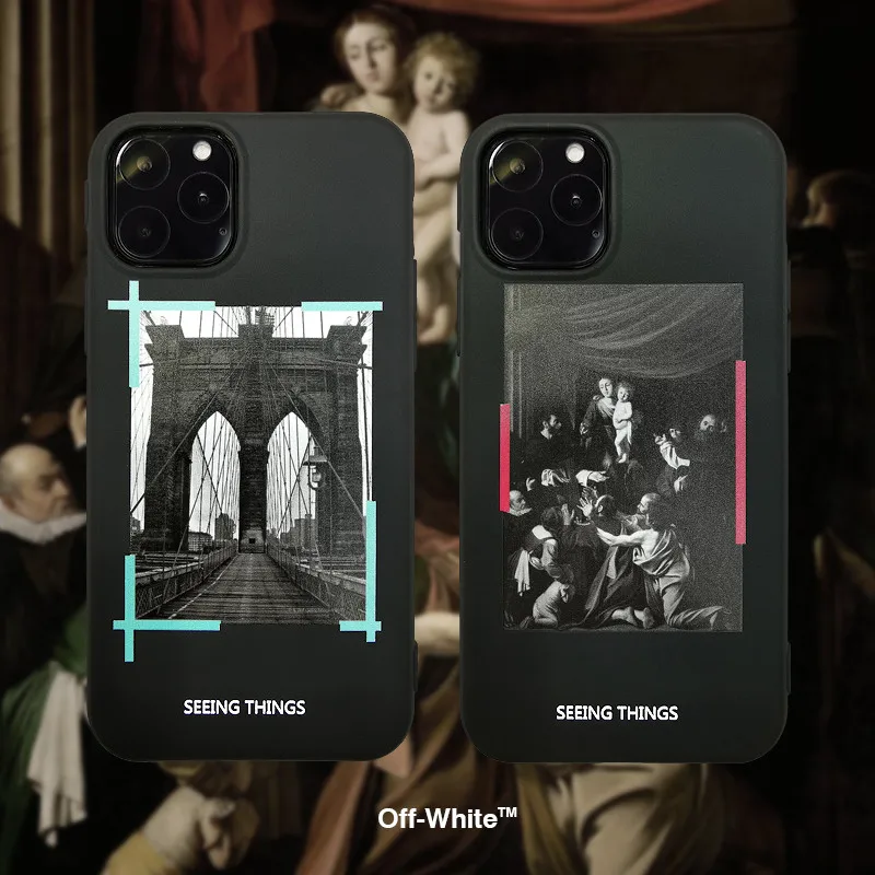 Классический белый Знаменитый модный чехол для телефона iphone 12 11 Pro 6S 7 8 plus X XR XS MAX OW
