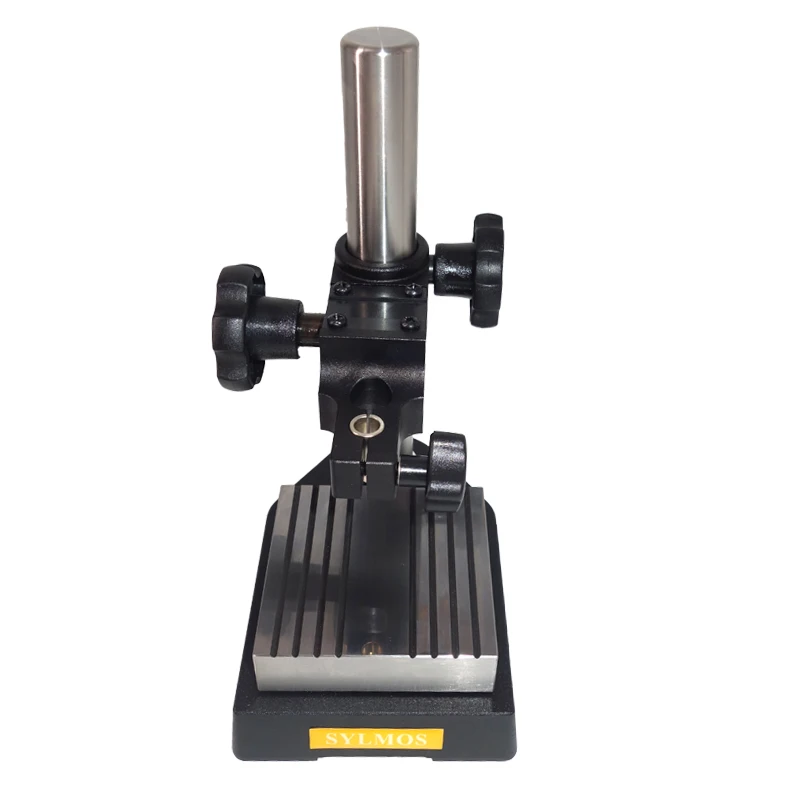 US $145.00 SYLMOS Dial Gage Comparator Stand 80mm Square Hardness Steel Base Dial Indicator Gage Base Stand SSCS0080