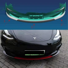 Для Tesla модель 3 ABS передний бампер диффузор защитные бамперы бампера опорная плита крышки бампера, комплект из 3 предметов
