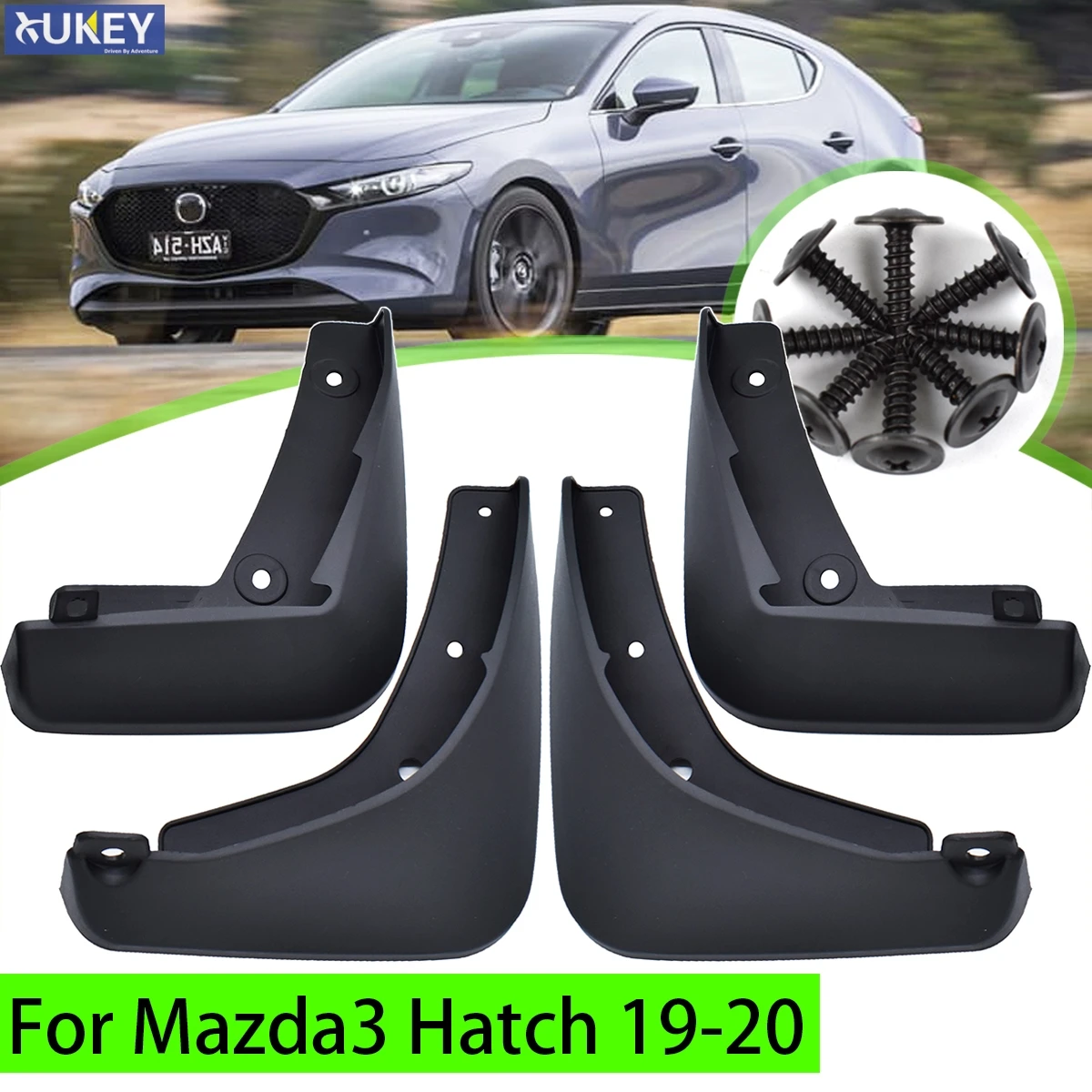 4 Mud Flaps Mudflap Splash Guard Mud Guards for Mazda 3 Hatchback 2014-2020 4 Mud Flaps Mudflap Splash Guard Mud Guards for Mazda 3 Hatchback 2014-2020