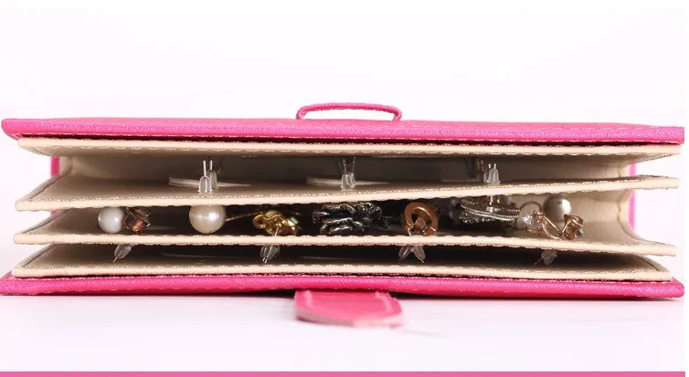 Косметичка из искусственной кожи портативные Модные женские серьги Коллекция ожерелье ювелирный блок обложек для тетрадей Органайзер аксессуары