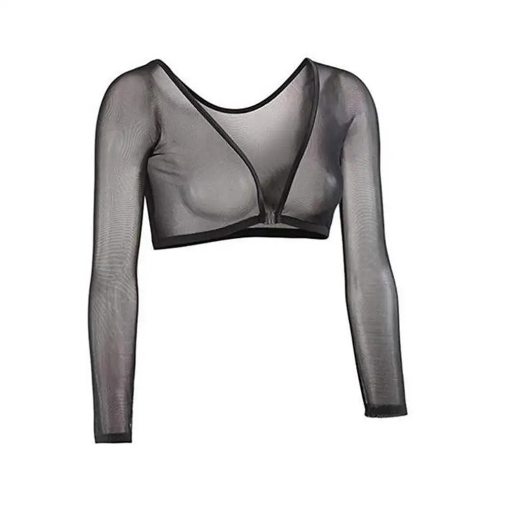 

Invisible Seamless Arm Shaper T-Shirt Compression Mesh Chest Slim Upper Top Black White Fresh Blue Color