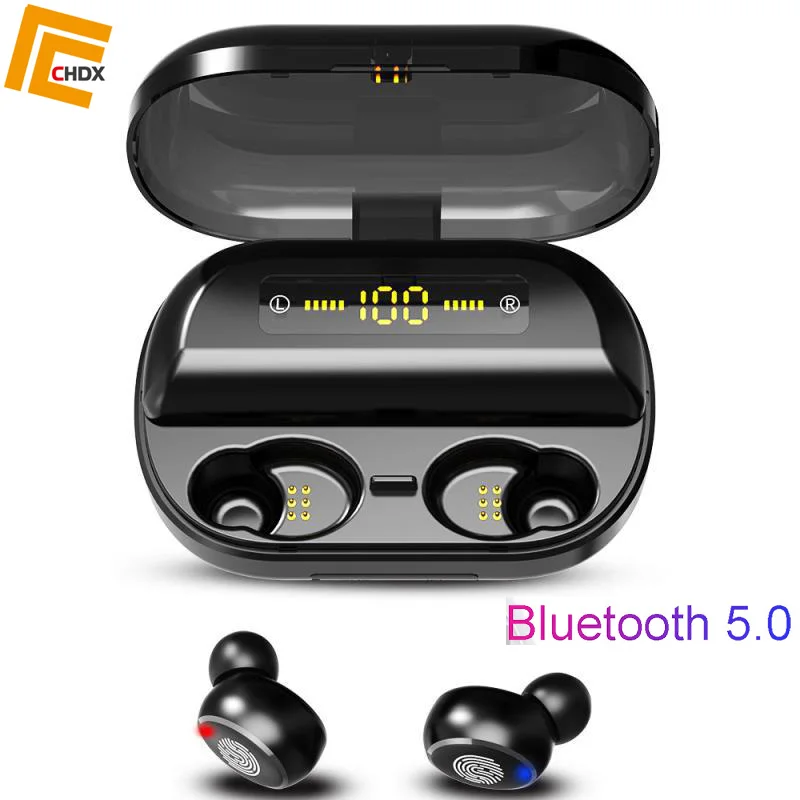TWS наушники с поддержкой Bluetooth 5 0 и зарядным футляром на 4000 мА · ч|Наушники