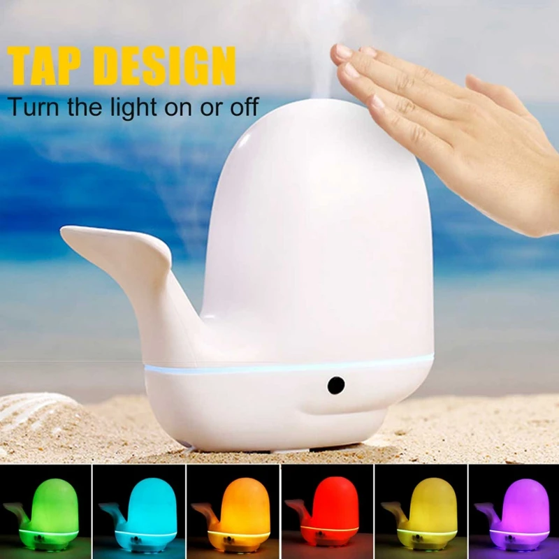 

Whale Air Humidifier Ultrasonic Usb Aroma Essential Oil Diffuser Mist Maker Aromatherapy For Home Baby Room