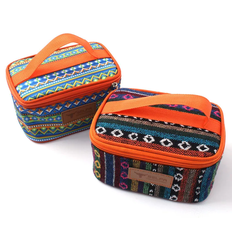 Outdoor camping cooking seasoning pick up bag waterproof bottle hand makeup water proof picnic basket food large tote insulated