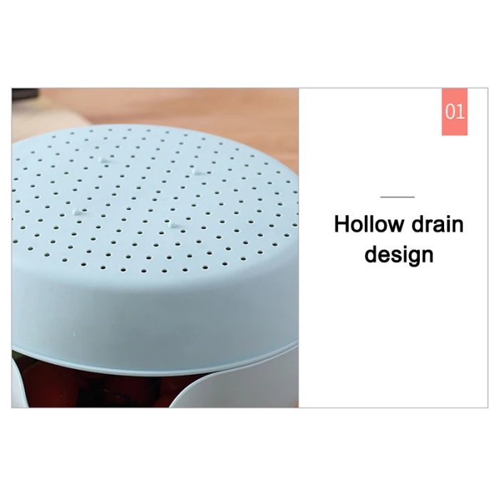 Hot Double-layer Separation Design Drain Basket PP Material Mobile Phone Holder Multifunctional PLD