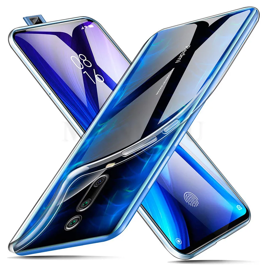 

Transparent Cover Case For Redmi Note 8 K20 Pro Back Cover Phone Case For Xiaomi Mi 9T Pro 9T Back Clear Silicone TPU Cover Case