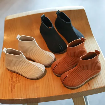 

Autumn new children's boots Korean style stretch socks shoes knitted shoes middle and small children princess shoes for kid B90