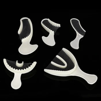 

5PCS Dental Impression Trays Central Dental Supply Teeth Holder Durable For Plastic Metal Materials Oral Dentist Tools