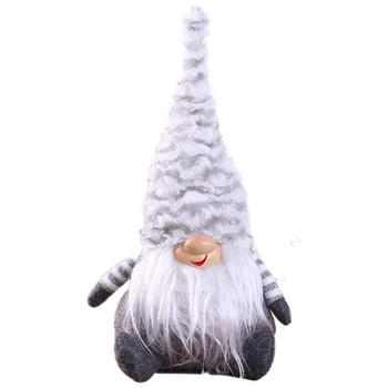 

Christmas Santa Claus Tomte Long Hat Gnome Handmade Home Decor Collectible Dolls Desktop Ornaments Holiday Present