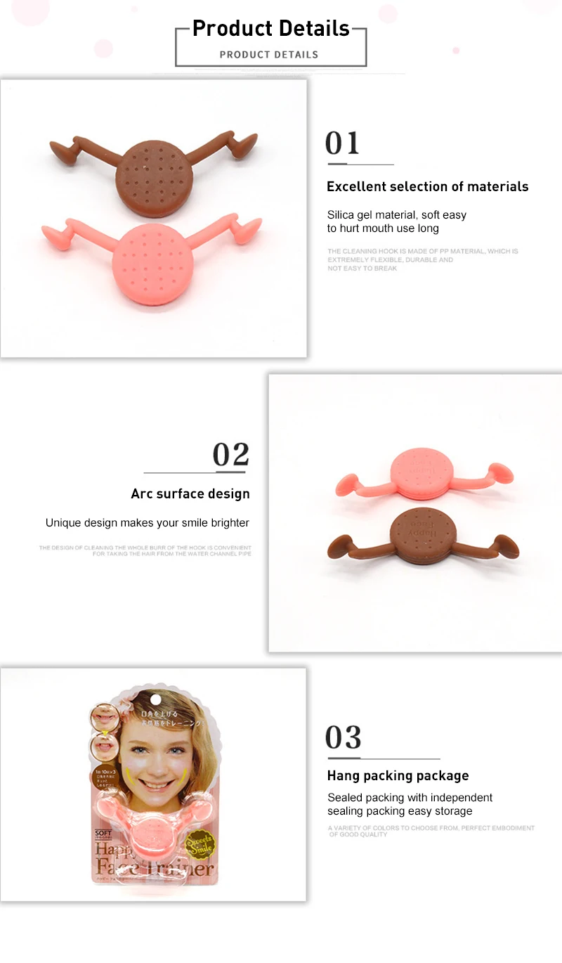 1 Pcs Facial Smile Fitness Exerciser Smile Corrector Maker Massager Face Lift Jaw Exercise Lip MouthTrainer