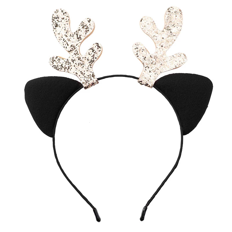 Find Me милый лося обруч на голову с рогами для женщин Рождественский подарок фланелевая широкая лента для волос Зимняя мода украшения для волос аксессуары