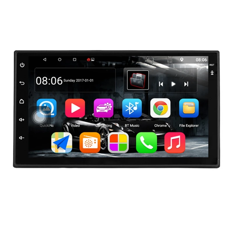 Excellent Android 7.1 Car Stereo 2G+32G 7 Inch 1080P Autoradio Quad Core Android Head Unit GPS Navigation Audio Radio 1
