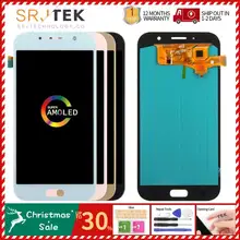 Super AMOLED ЖК-дисплей для Samsung Galaxy A7 A720 A720F SM-A720F ЖК-дисплей Дисплей кодирующий преобразователь сенсорного экрана в сборе