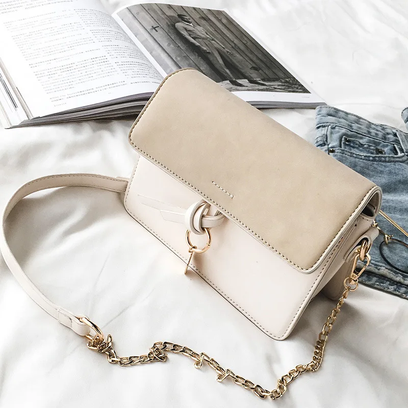 

Summer Small Bag 2019 New Style Korean-style Versatile WOMEN'S Cross-body Bag Simple Shoulder Bag WOMEN'S Bag Chain Square Sling