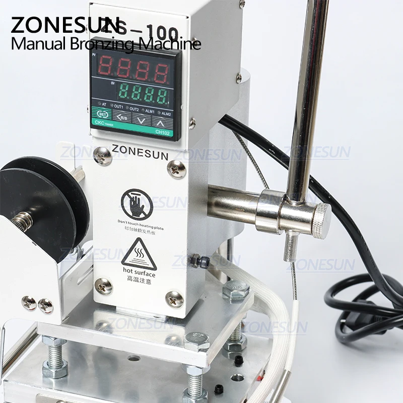 ZONESUN ZS-100 двойного назначения ручной кожаный логотип горячее тиснение фольгой бронзовая машина для тиснения термопробивной пресс 10X13CM ZONESUN ZS-100 двойного назначения ручной кожаный логотип горячее тиснение фольгой бронзовая машина для тиснения термопробивной пресс 10X13CM