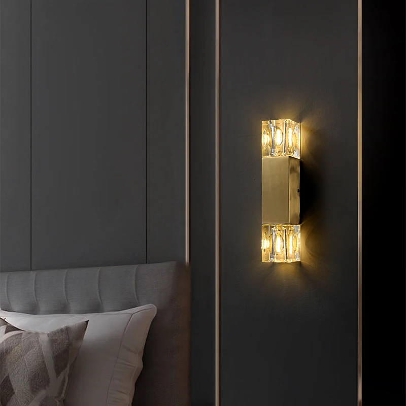 Rectangle Modern Crystal Wall Light 2 Rectangle Modern Crystal Wall Light 2