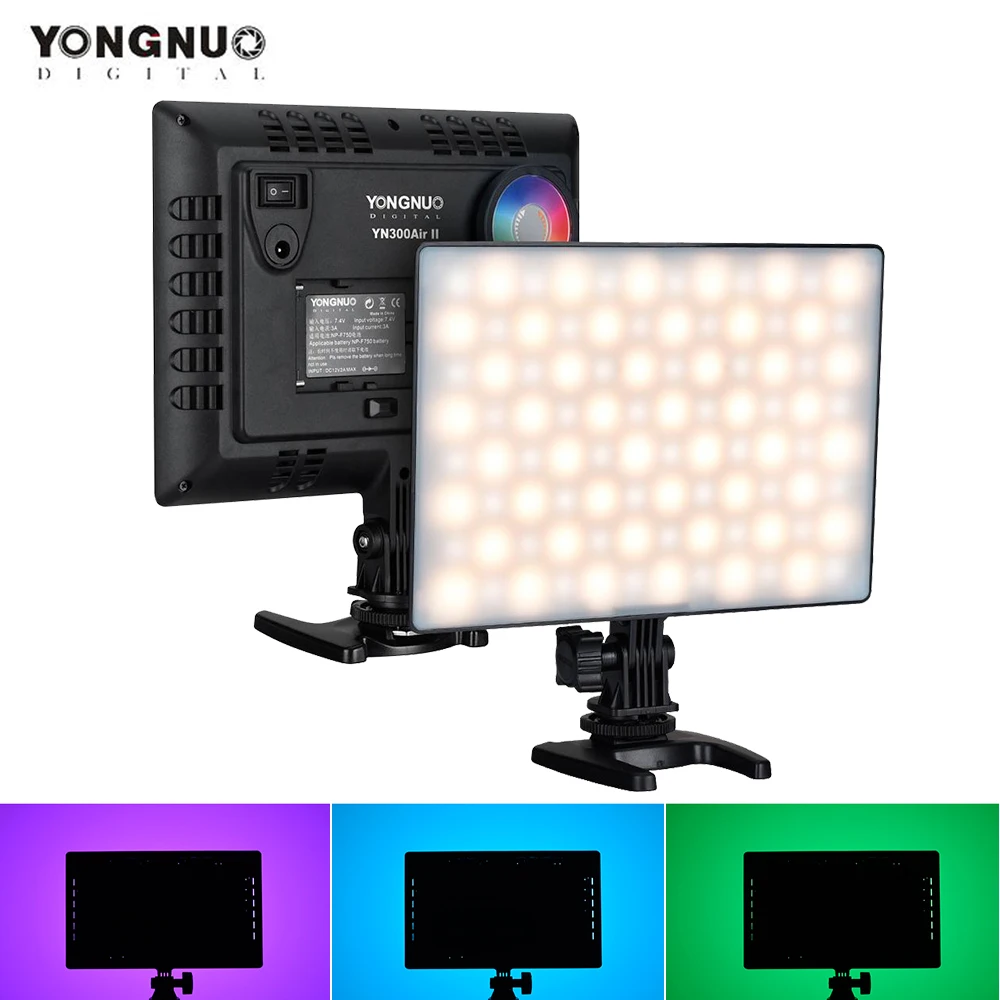 

YONGNUO YN300 Air II RGB 3200K-5600K LED Video Light Panel Fill-in Lamp Remote Control for Studio Outdoor Portrait Photography